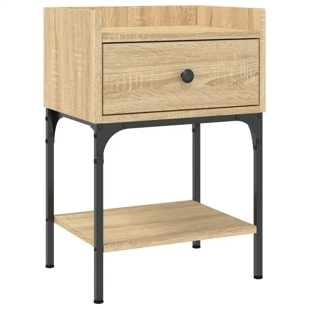 Bedside Table Sonoma Oak 40.5x31x60 cm Engineered Wood 825895