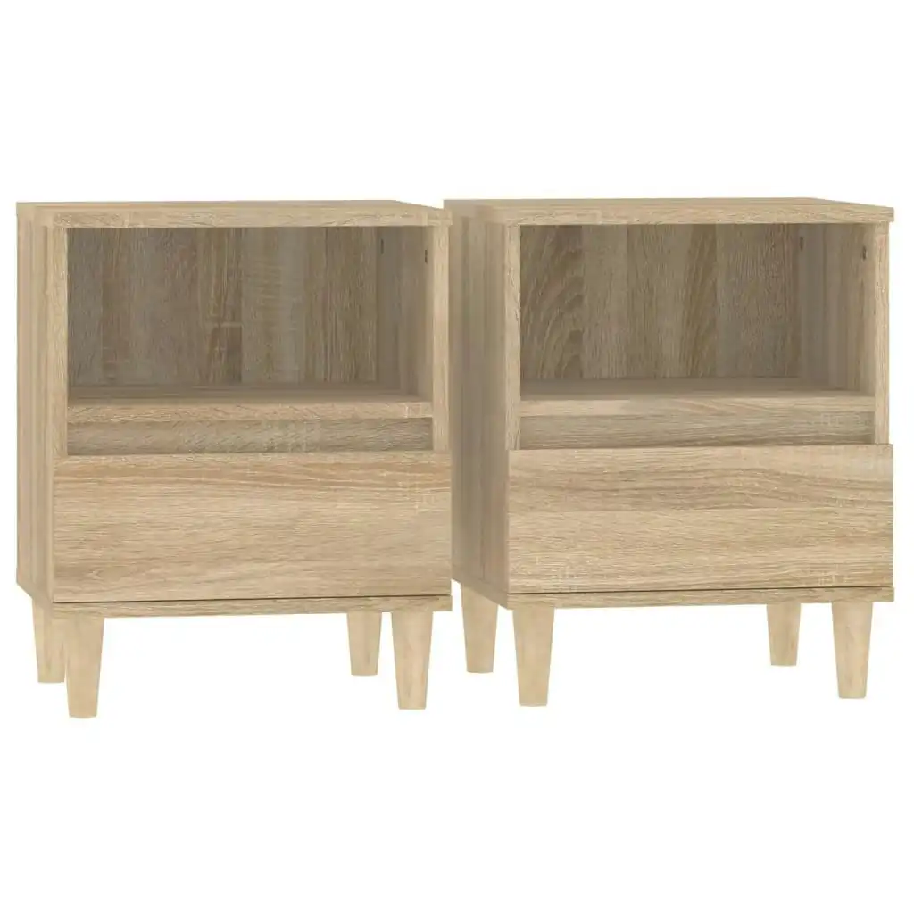 Bedside Cabinets 2 pcs Sonoma Oak 40x35x50 cm 821801