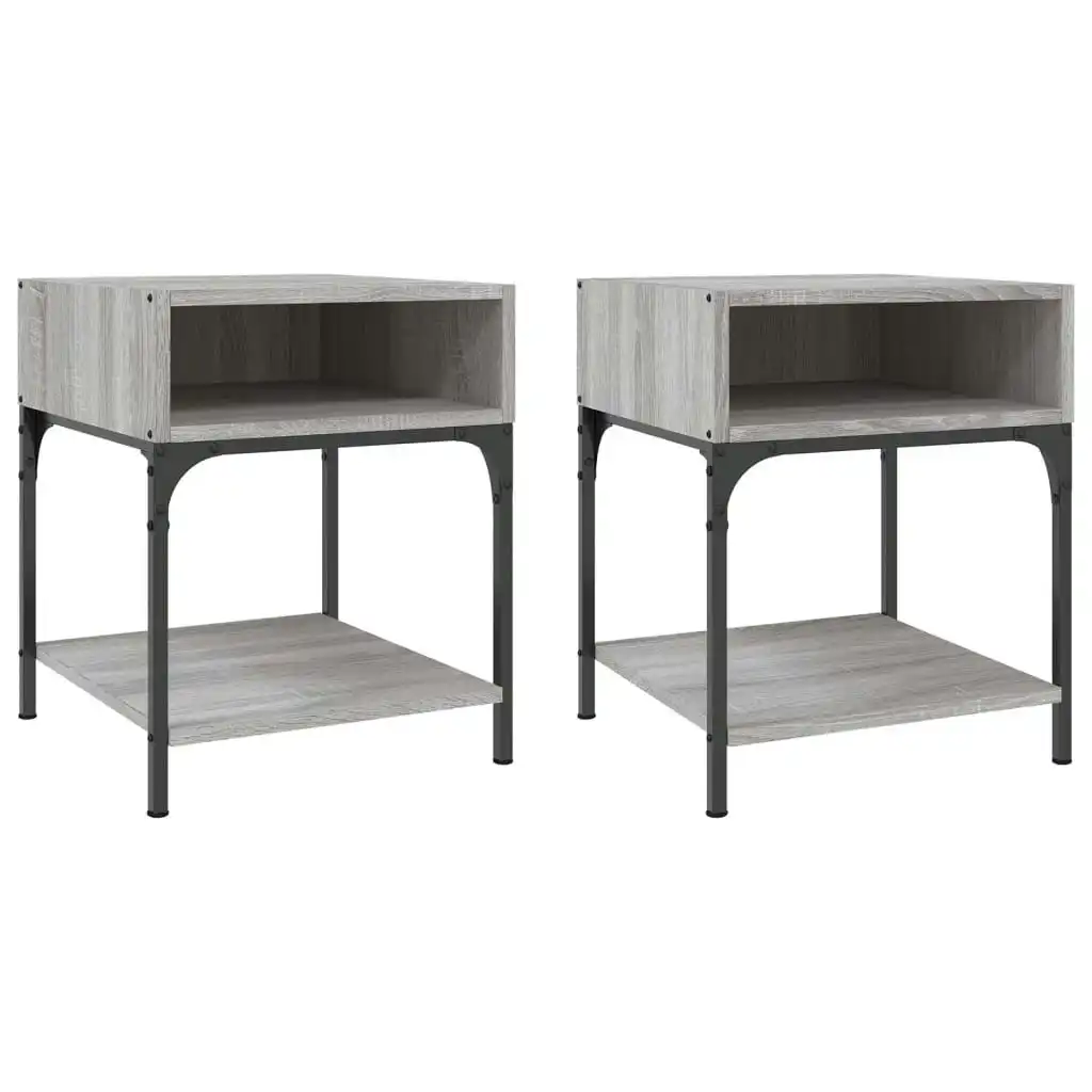 Bedside Tables 2 pcs Grey Sonoma 40x41x50 cm Engineered Wood 825880