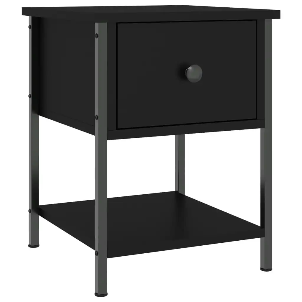 Bedside Table Black 34x35.5x45 cm Engineered Wood 825853