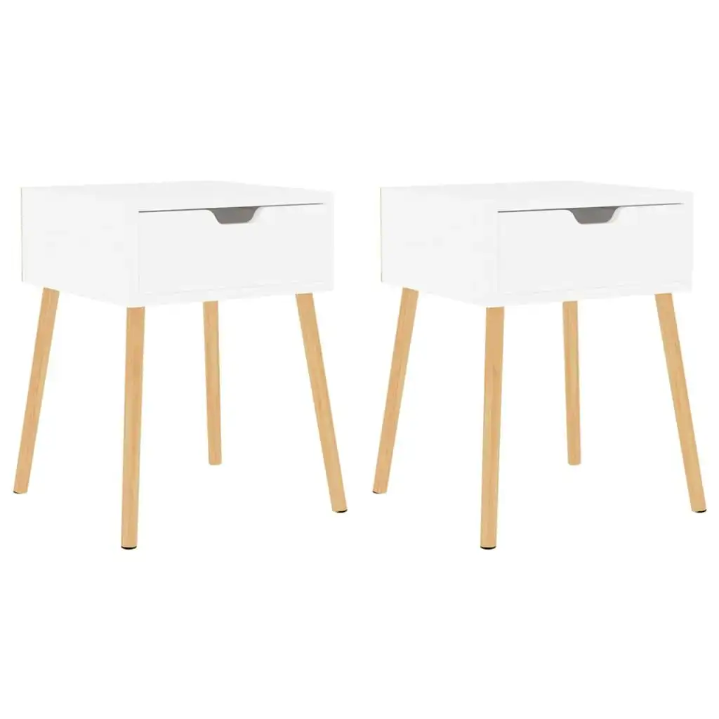 Bedside Cabinets 2 pcs High Gloss White 40x40x56 cm Engineered Wood 326808