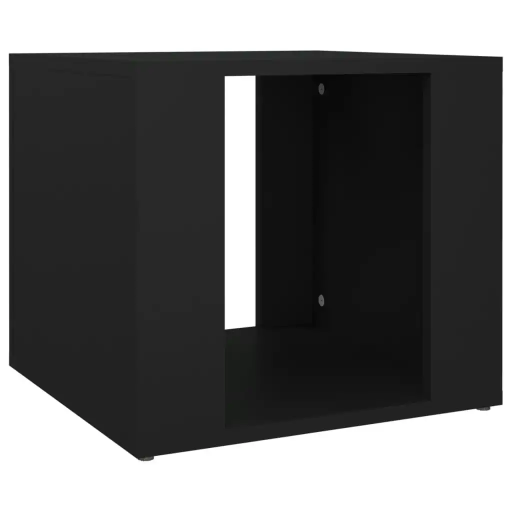 Bedside Table Black 41x40x36 cm Engineered Wood 816545