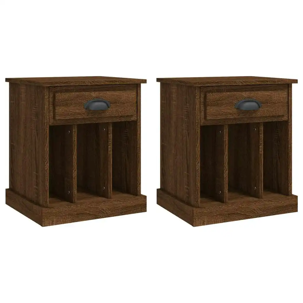 Bedside Cabinets 2 pcs Brown Oak 43x36x50 cm 816359