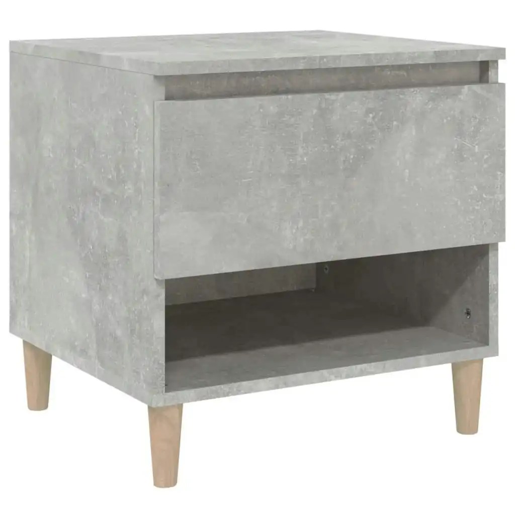 Bedside Table Concrete Grey 50x46x50 cm Engineered Wood 819540