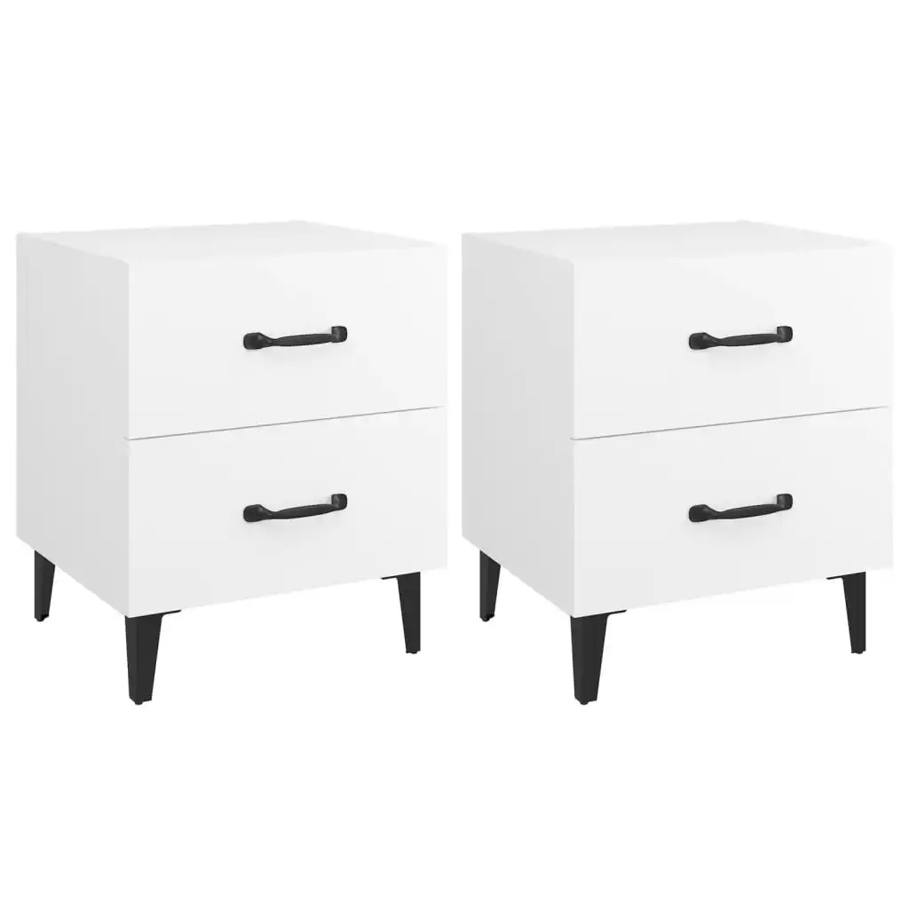 Bedside Cabinets 2pcs White 40x35x47.5 cm 811989