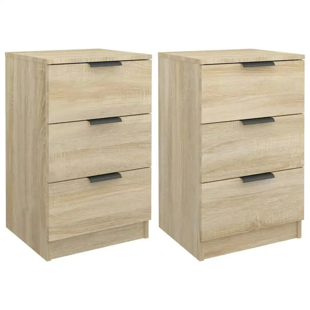 Bedside Cabinets 2 pcs Sonoma Oak 40x36x65 cm 811275