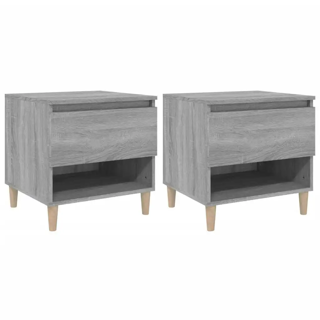 Bedside Tables 2 pcs Grey Sonoma 50x46x50 cm Engineered Wood 819545