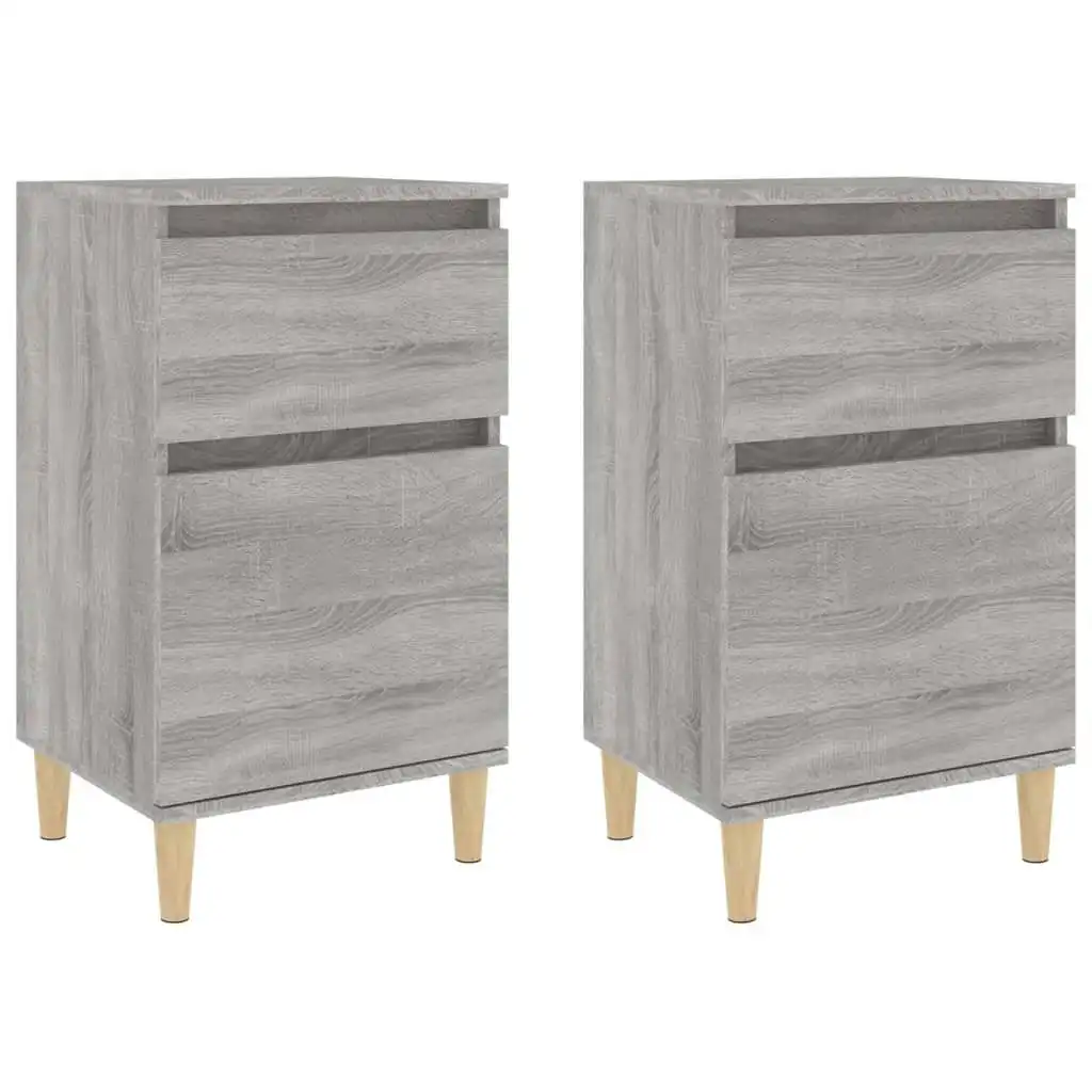 Bedside Cabinets 2 pcs Grey Sonoma 40x35x70 cm 819705