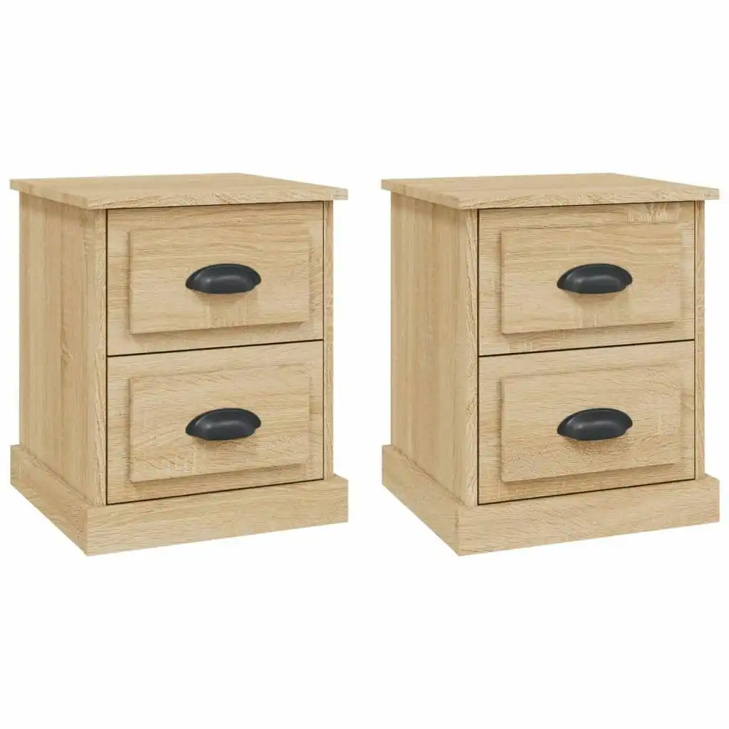 Bedside Cabinets 2 pcs Sonoma Oak 39x39x47.5 cm Engineered Wood 816151