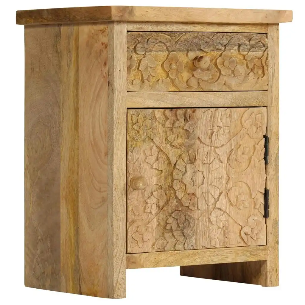 Bedside Table Solid Mango Wood 40x30x50 cm 246152