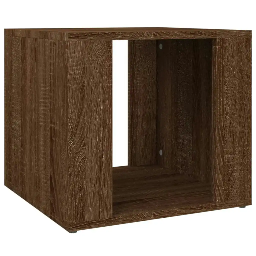 Bedside Table Brown Oak 41x40x36 cm Engineered Wood 816551