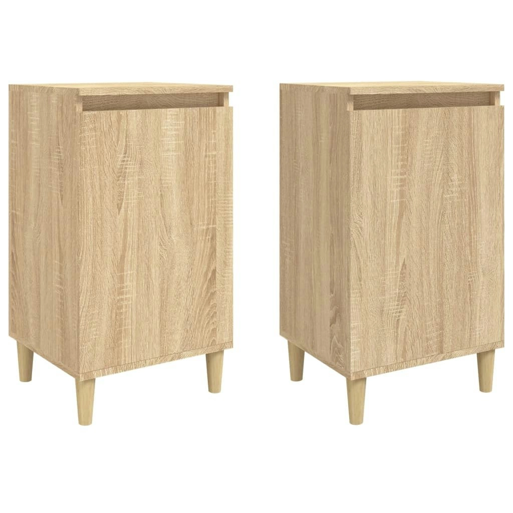 Bedside Cabinets 2 pcs Sonoma Oak 40x35x70 cm Engineered Wood 819635