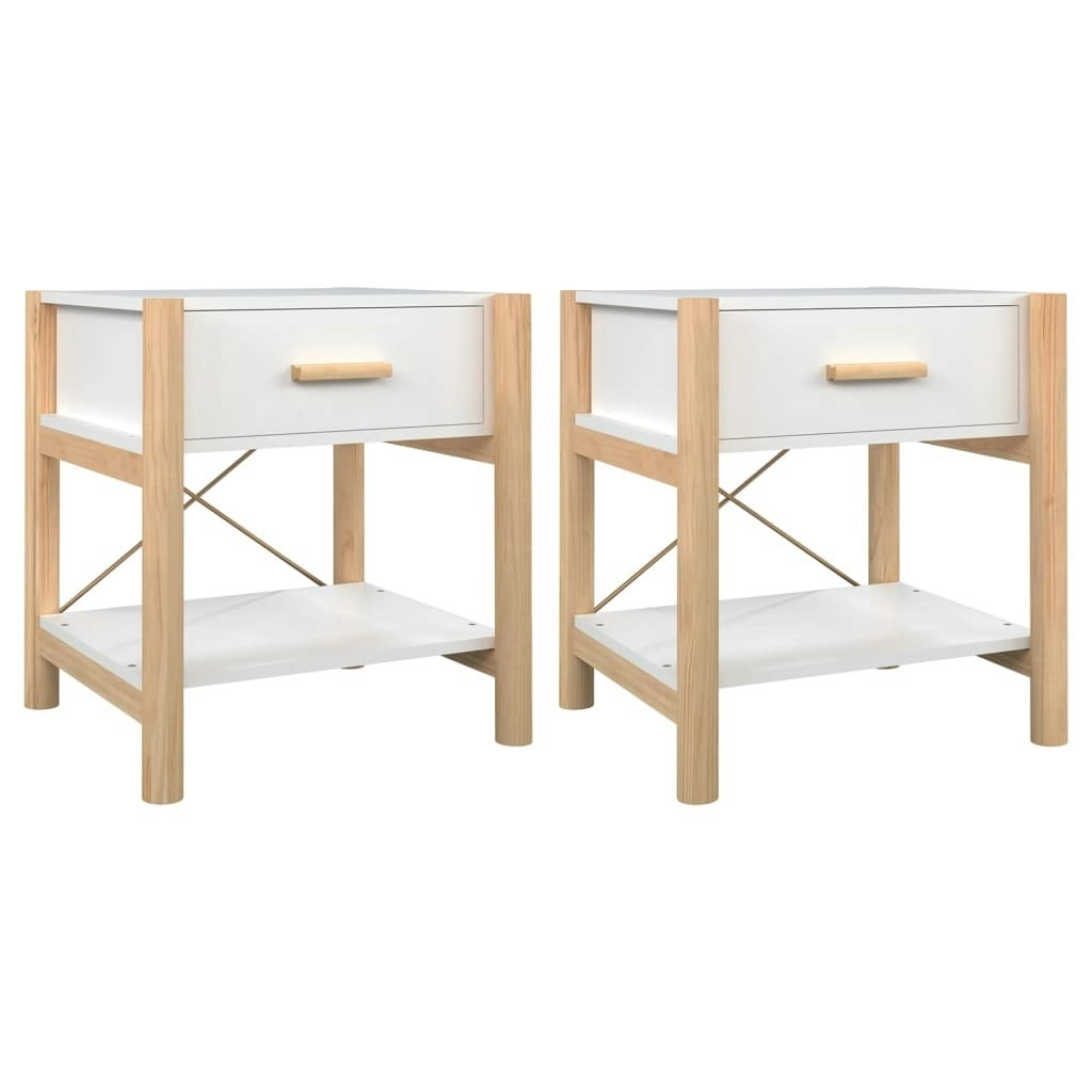 Bedside Tables 2pcs White 42x38x45 cm Engineered Wood 345655