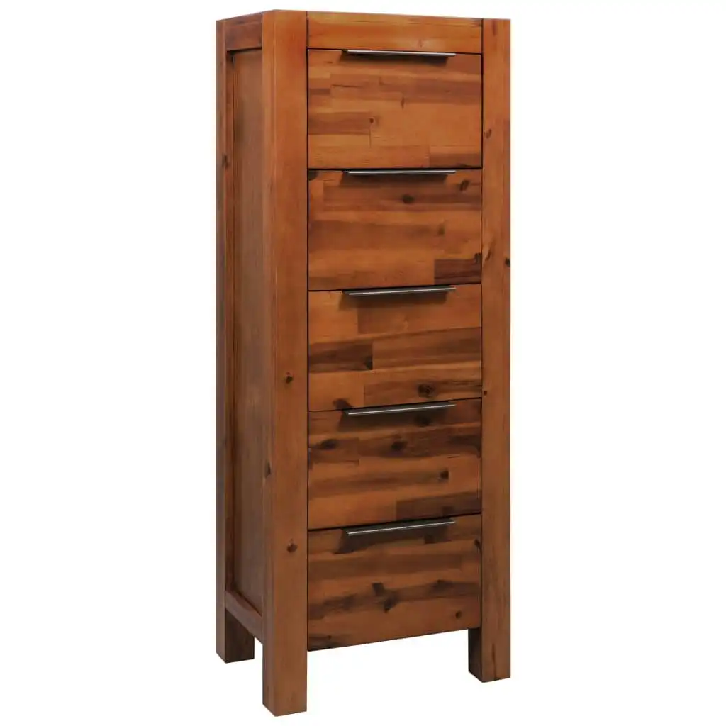 Chest of Drawers Solid Acacia Wood 45x32x115 cm 245190