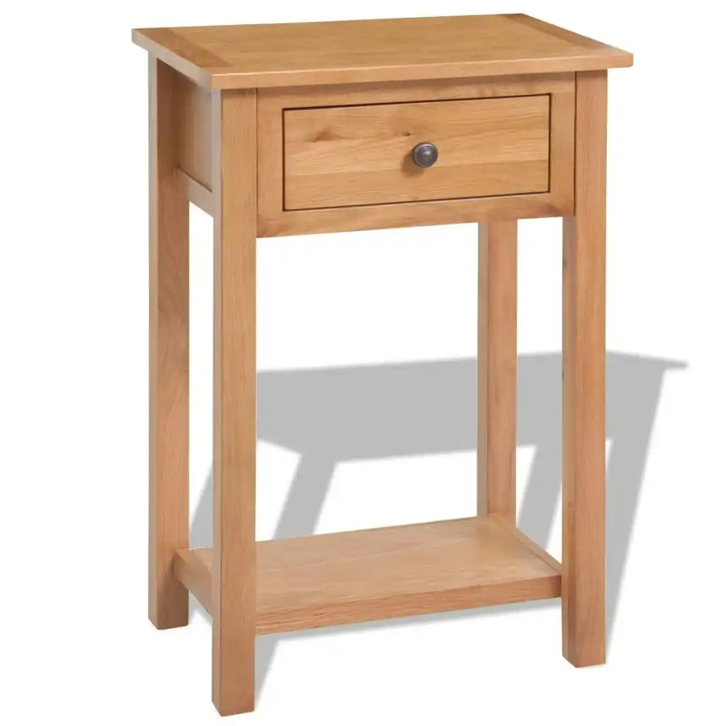 Console Table 50x32x75 cm Solid Oak Wood 243932