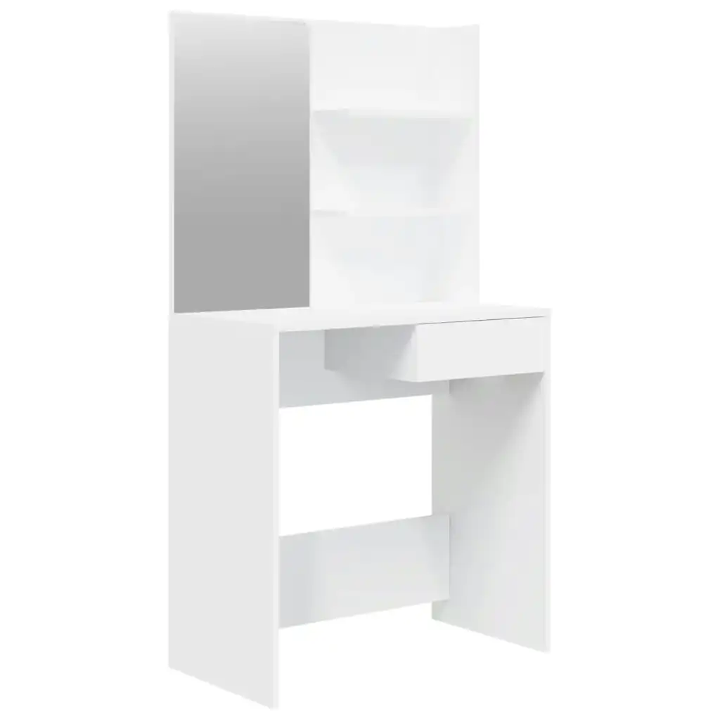 Dressing Table with Mirror White 74.5x40x141 cm 802804