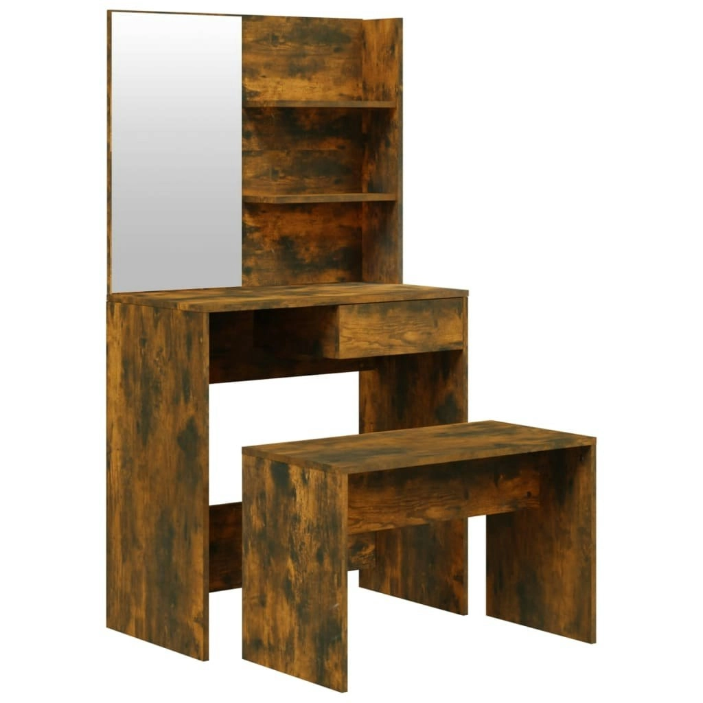 Dressing Table Set Smoked Oak 74.5x40x141 cm 3114144