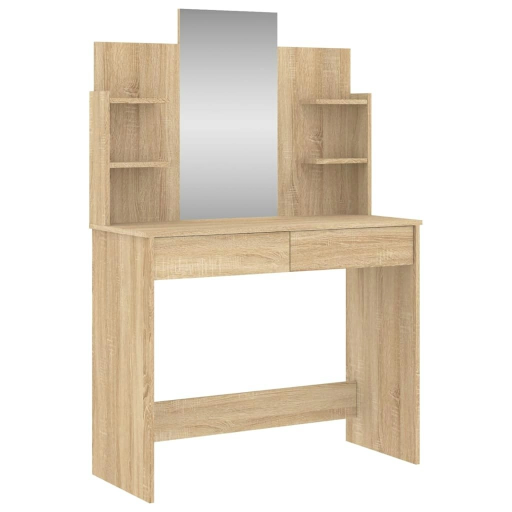 Dressing Table with Mirror Sonoma Oak 96x39x142 cm 837576