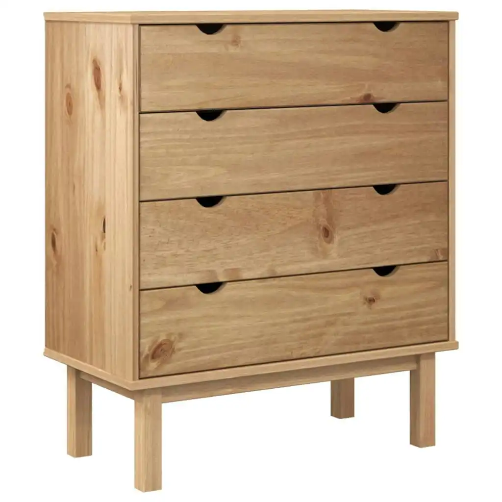 Drawer Cabinet OTTA 76.5x39.5x90cm Solid Wood Pine 348582