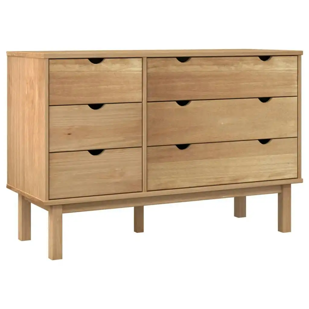 Drawer Cabinet OTTA 111x43x73.5 cm Solid Wood Pine 348585