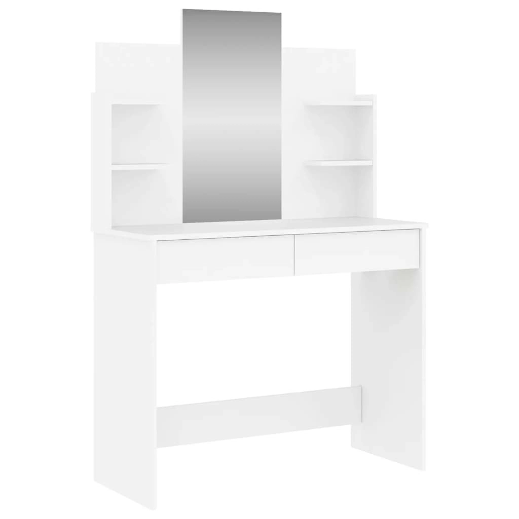 Dressing Table with Mirror White 96x39x142 cm 837574