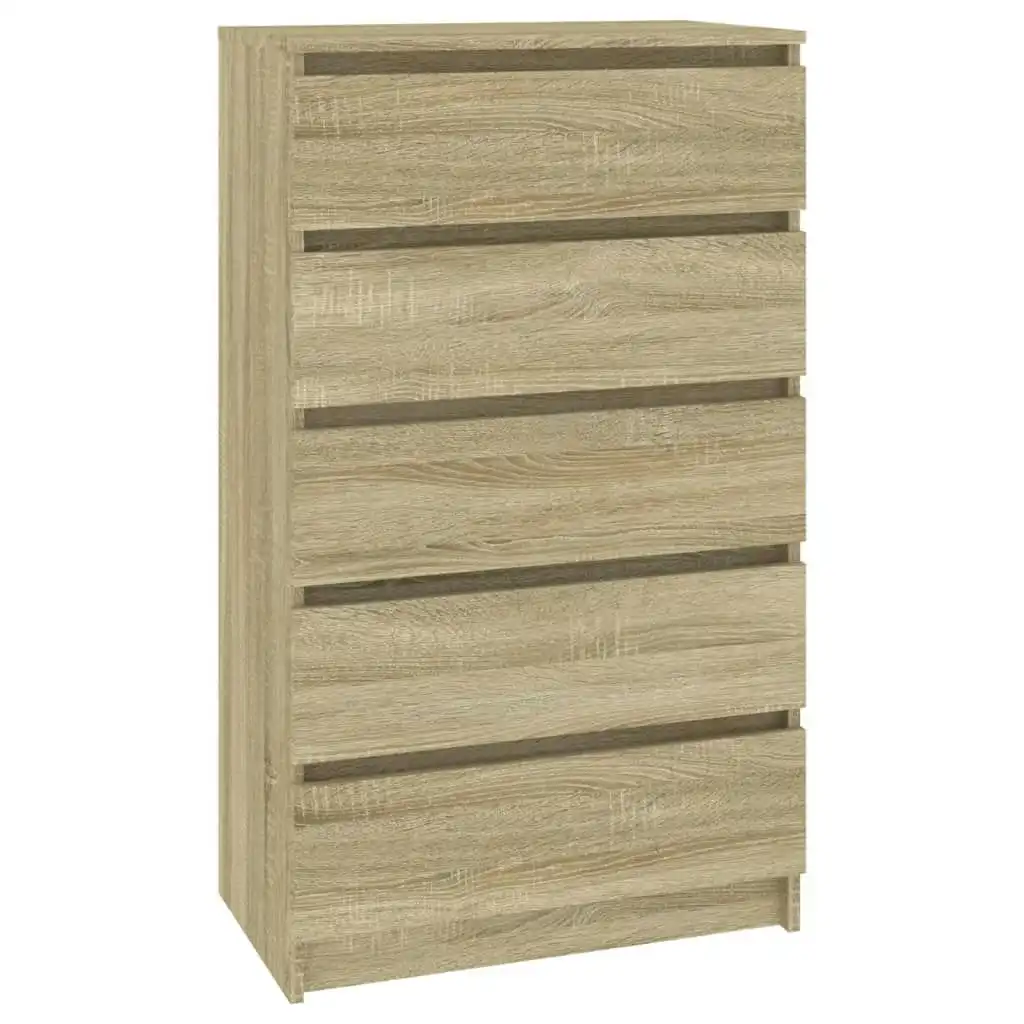 Drawer Cabinet Sonoma Oak 60x36x103 cm Engineered Wood 823019