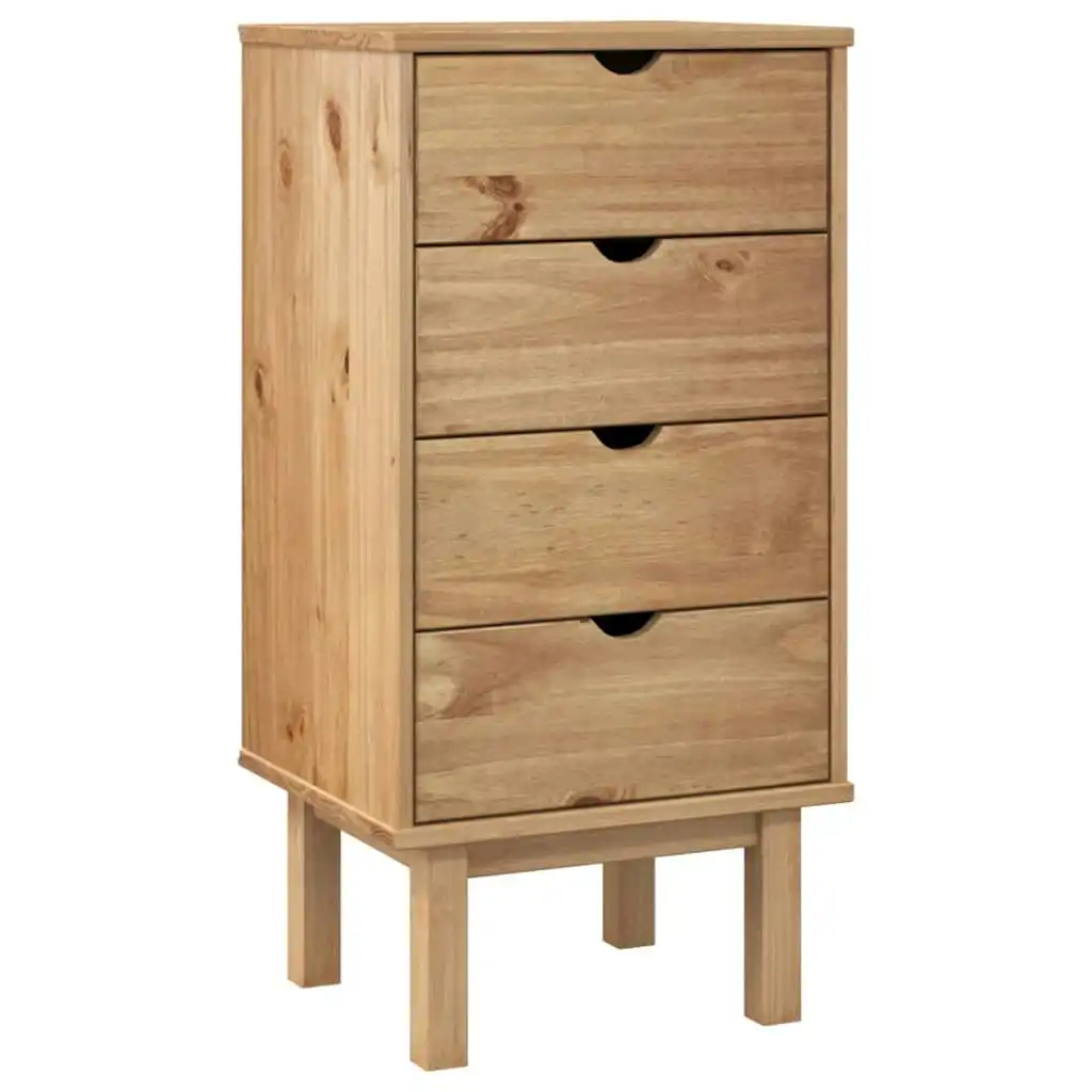 Drawer Cabinet OTTA 45x39x90cm Solid Wood Pine 348579