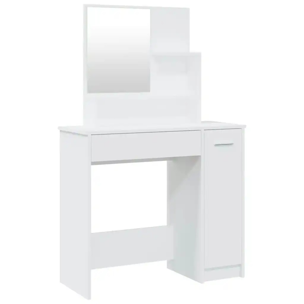 Dressing Table with Mirror White 86.5x35x136 cm 802957