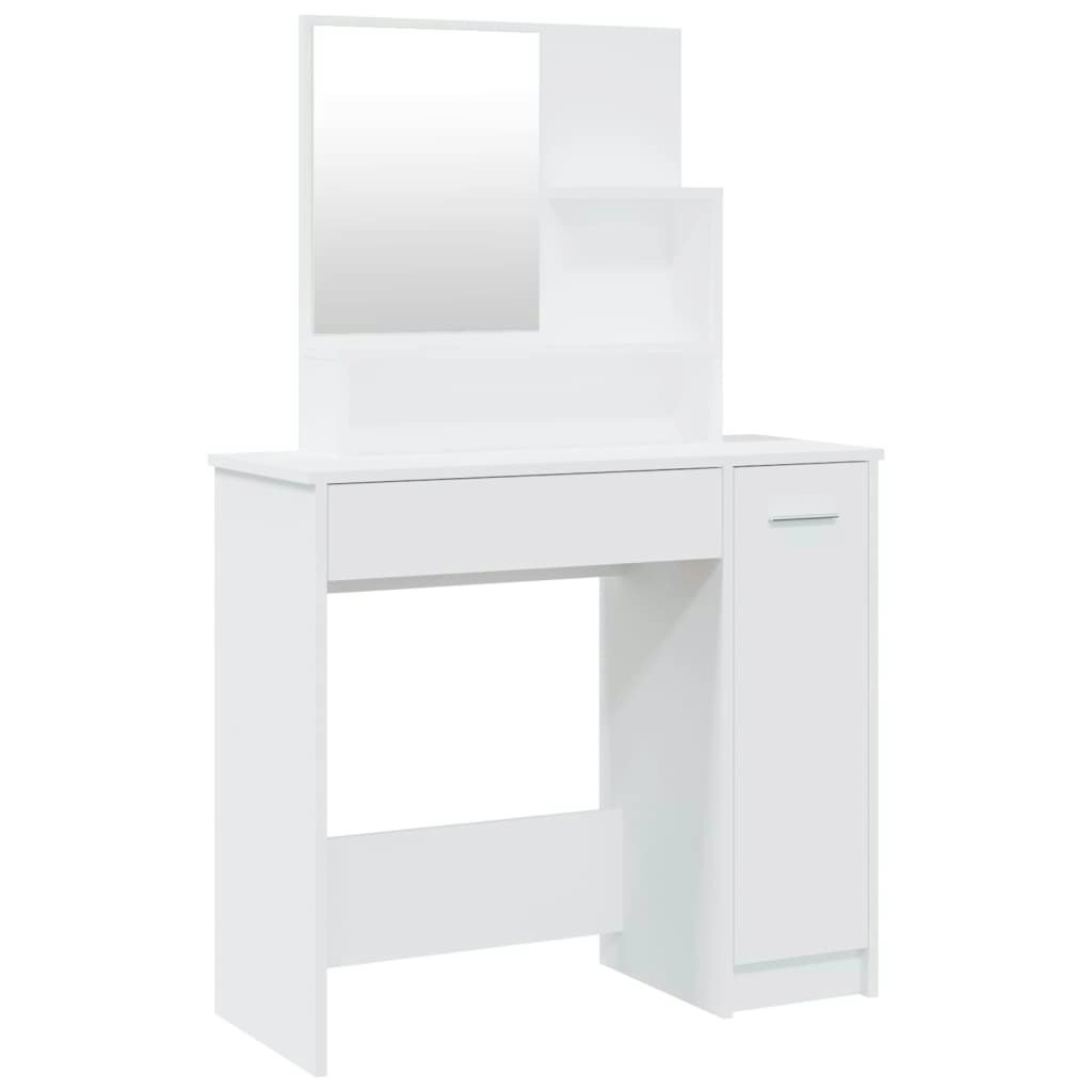 Dressing Table with Mirror White 86.5x35x136 cm 802957