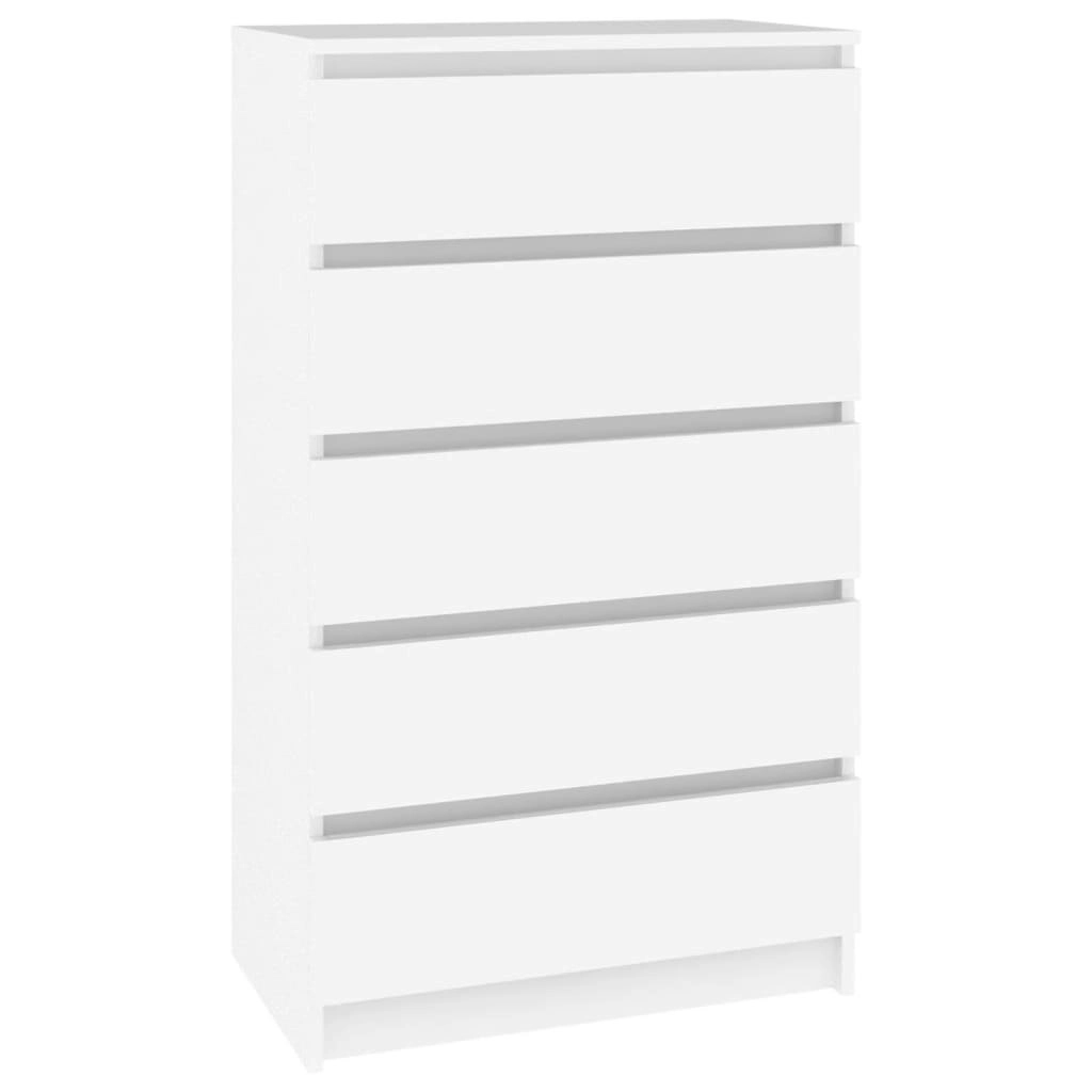 Drawer Cabinet White 60x36x103 cm Engineered Wood 823016