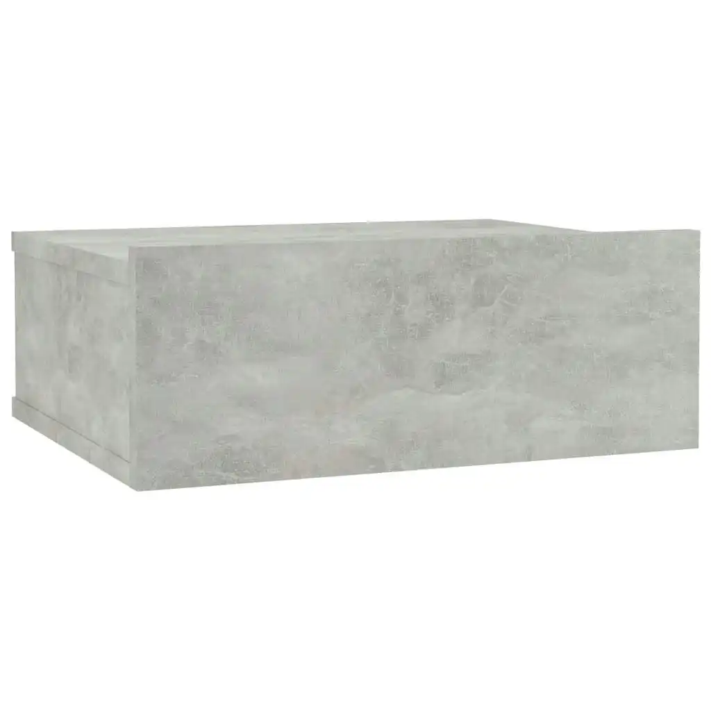 Floating Nightstand Concrete Grey 40x30x15 cm Engineered Wood 800314