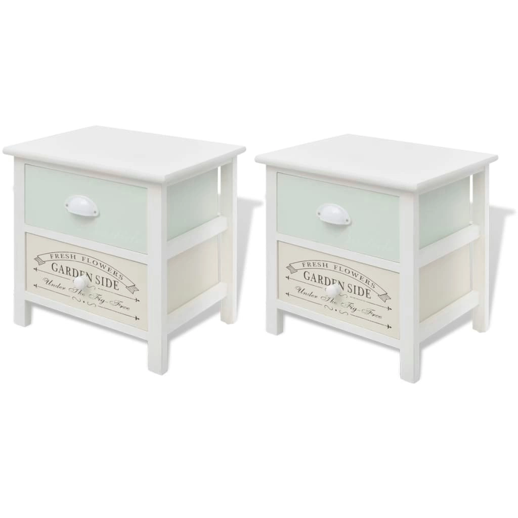 French Bedside Cabinets 2 pcs Wood 242875