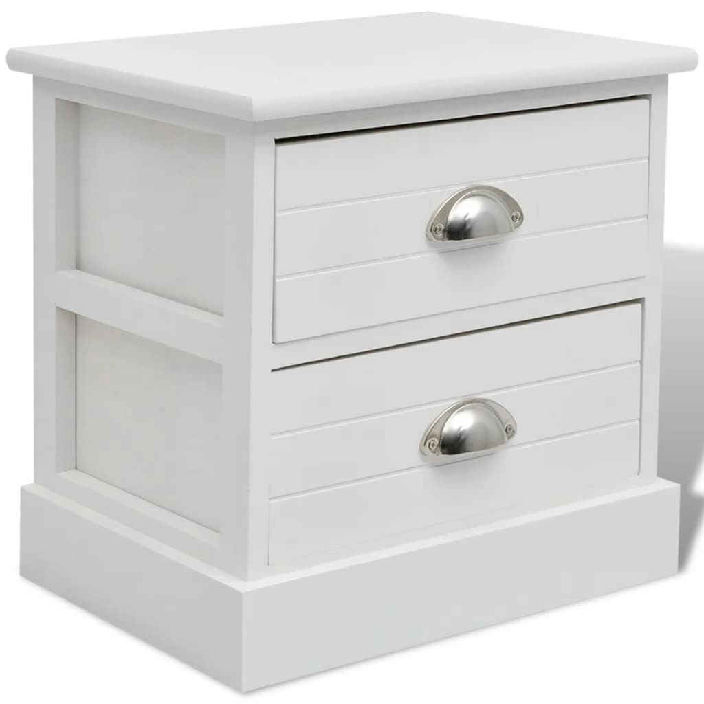 French Bedside Cabinet White 242886