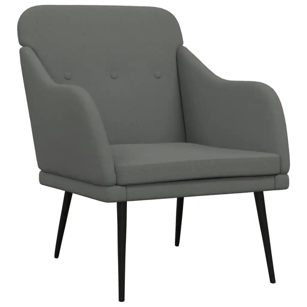 Armchair Dark Grey 63x76x80 cm Fabric 351475