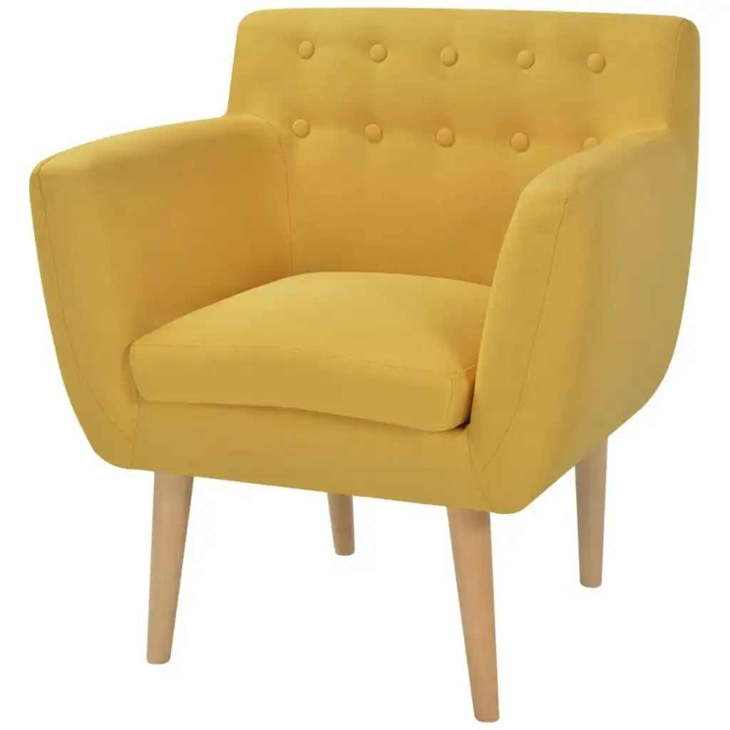 Armchair Yellow Fabric 244069