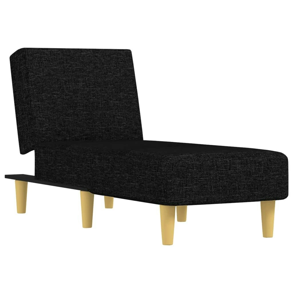 Chaise Longue Black Fabric 352800