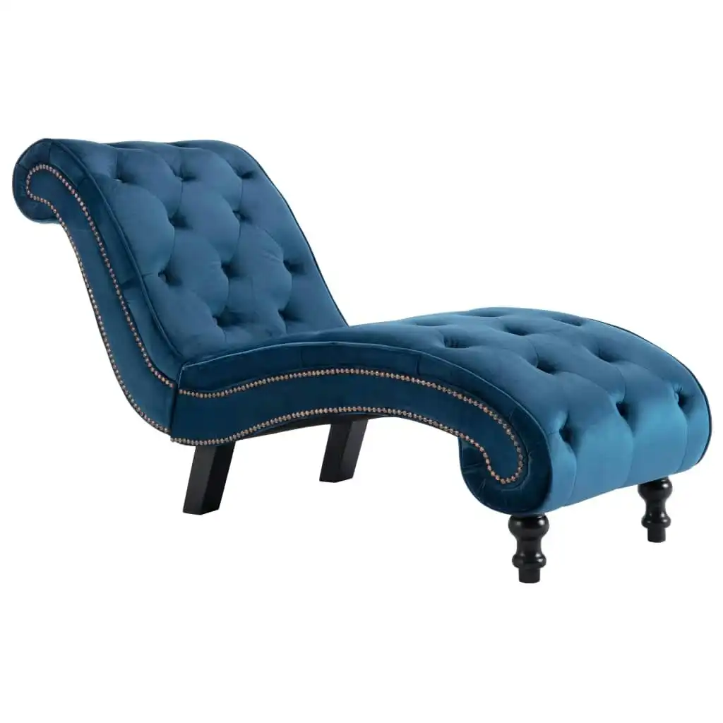 Chaise Lounge Blue Velvet 248608