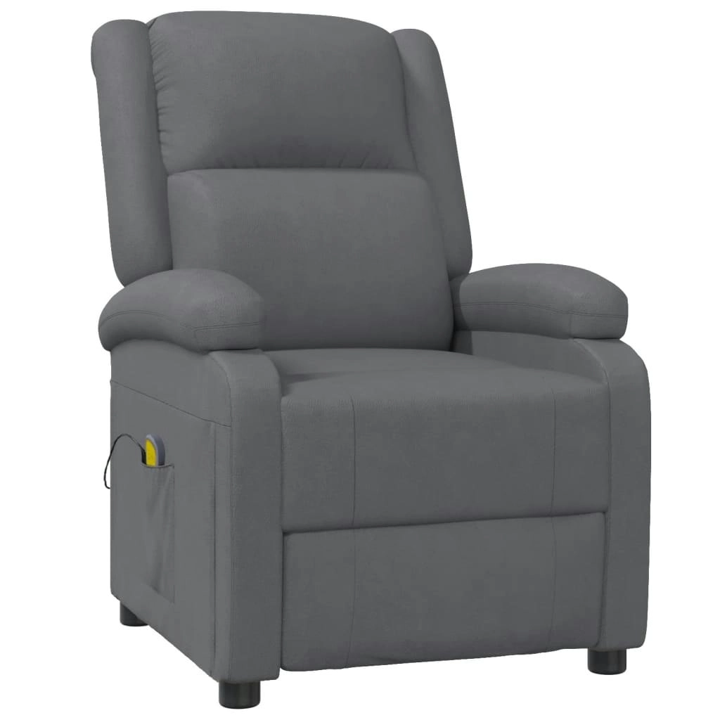 Massage Chair Anthracite Faux Leather 348464