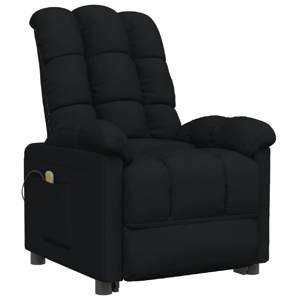 Massage Chair Black Fabric 342735