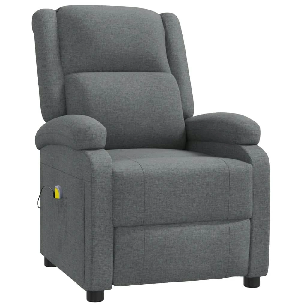 Massage Chair Dark Grey Fabric 348448