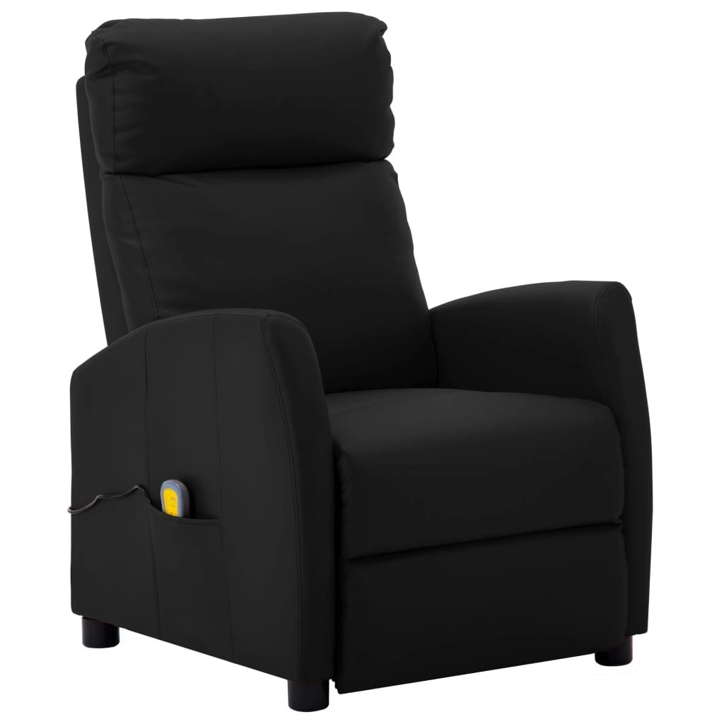 Massage Chair Black Faux Leather 289723