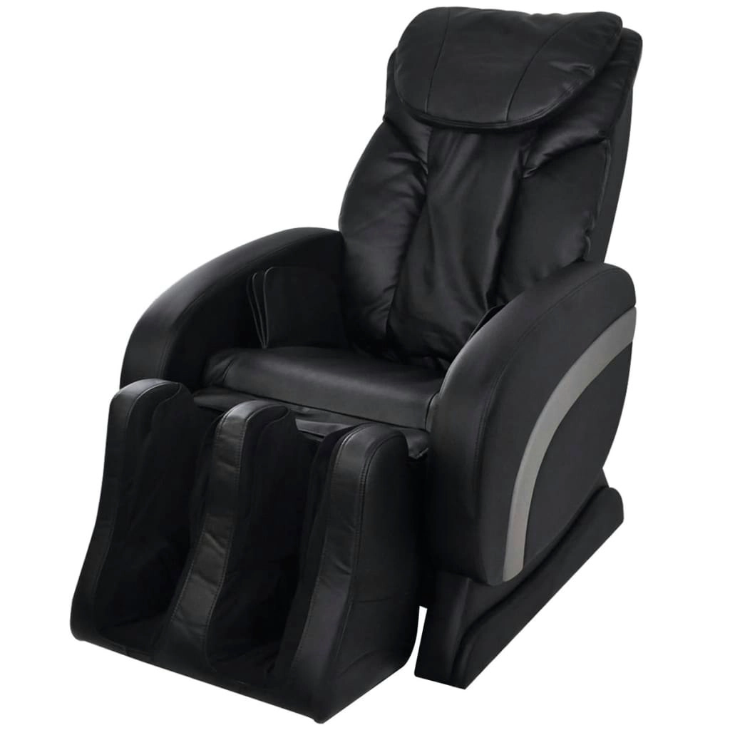 Massage Chair Black Faux Leather 244300