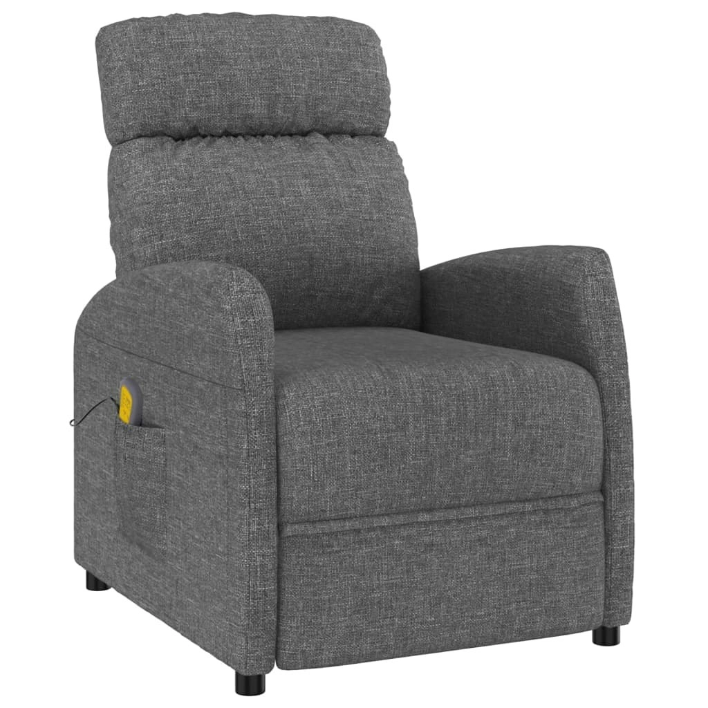 Massage Chair Dark Grey Fabric 348338