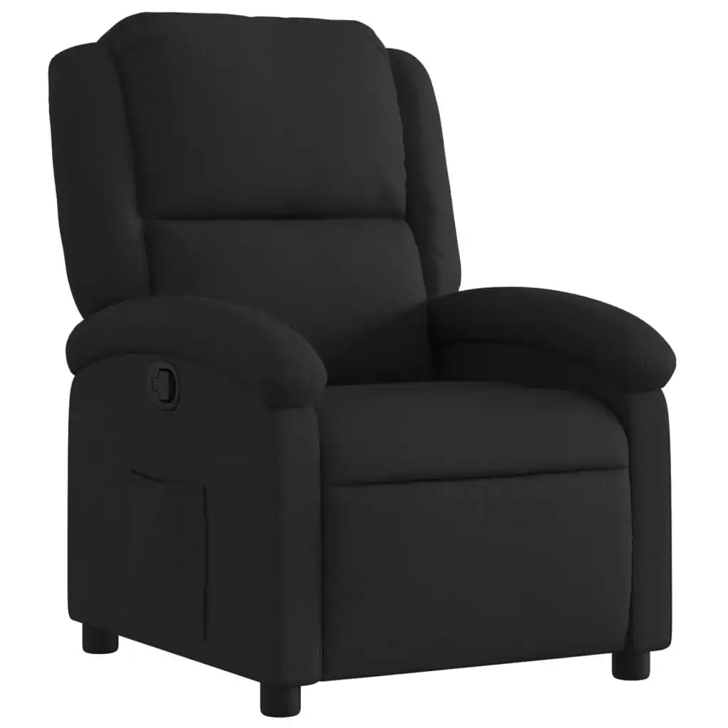 Recliner Chair Black Fabric 371753