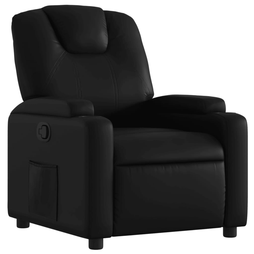 Recliner Chair Black Faux Leather 3205540