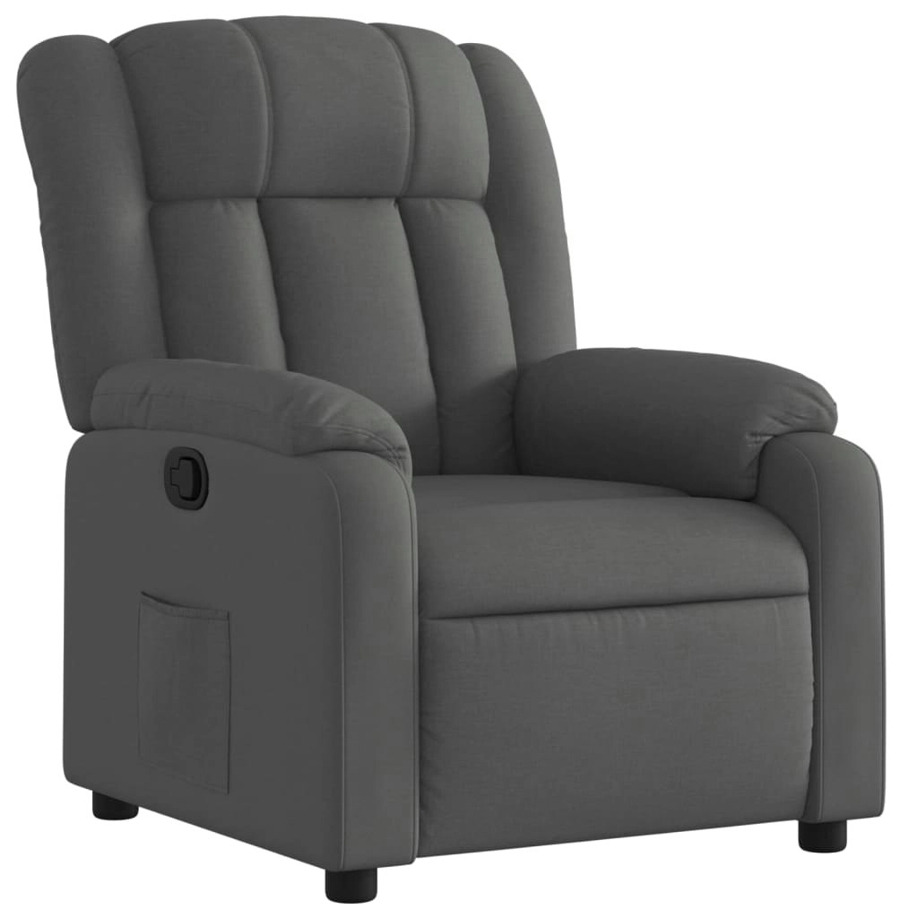 Recliner Chair Dark Grey Fabric 3205773