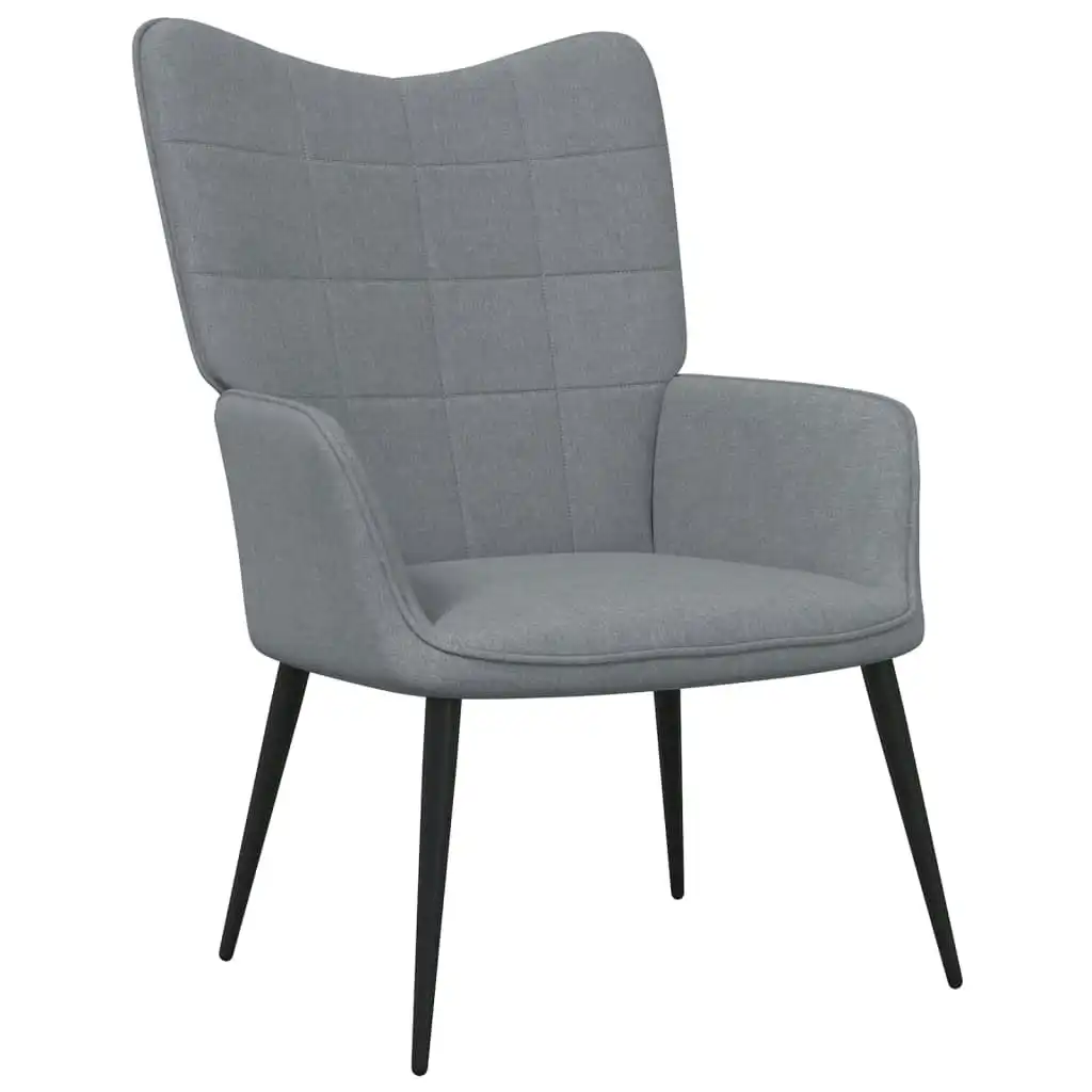 Relaxing Chair Light Grey Fabric 327941