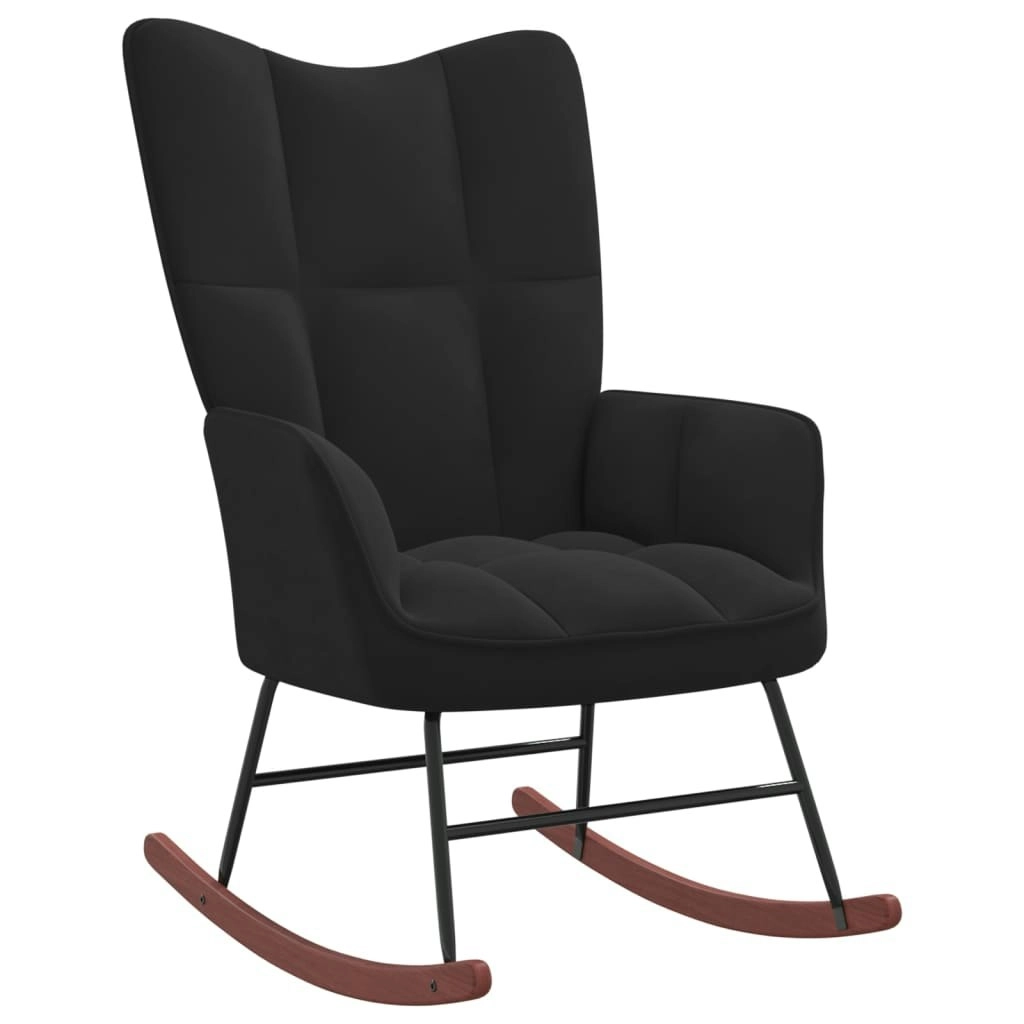 Rocking Chair Black Velvet 328145