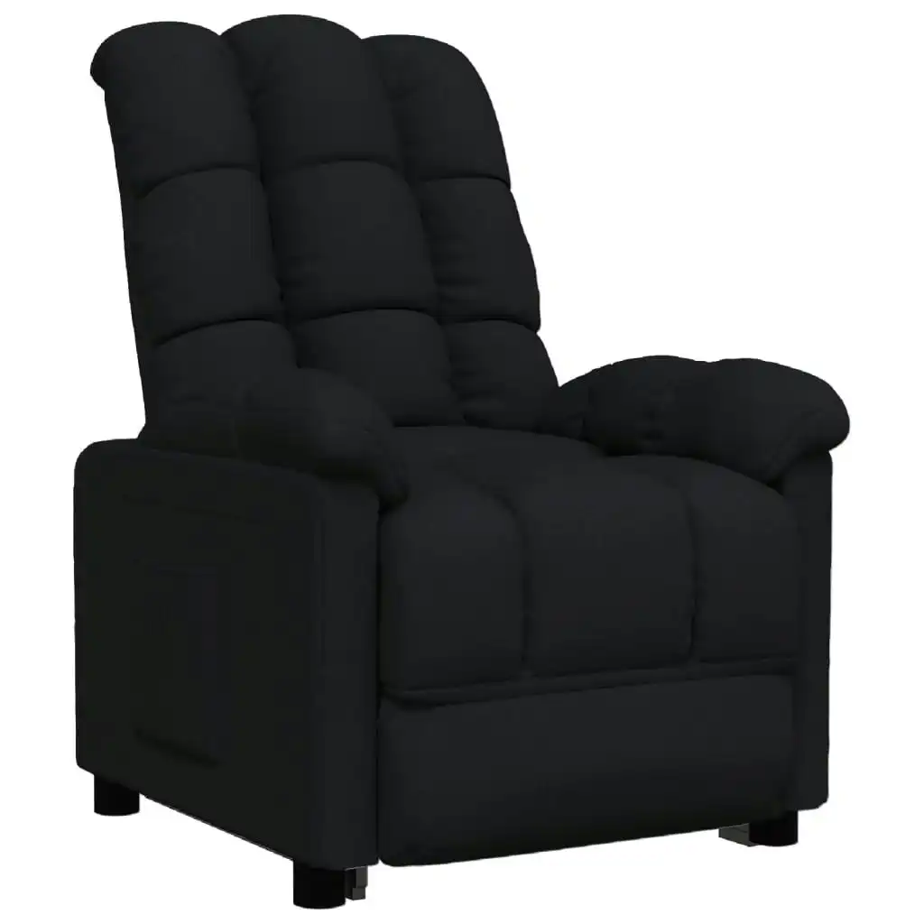 Recliner Chair Black Fabric 342723