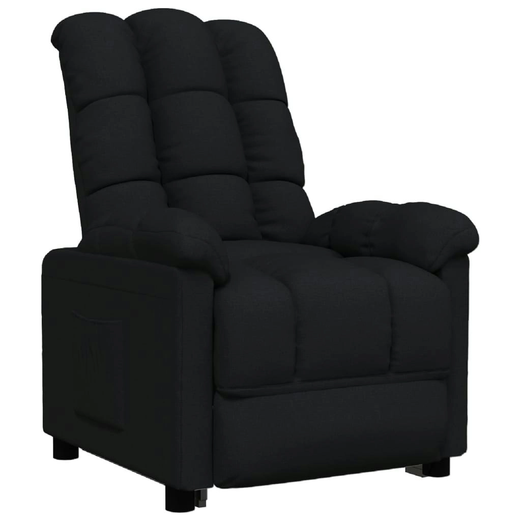 Recliner Chair Black Fabric 342723